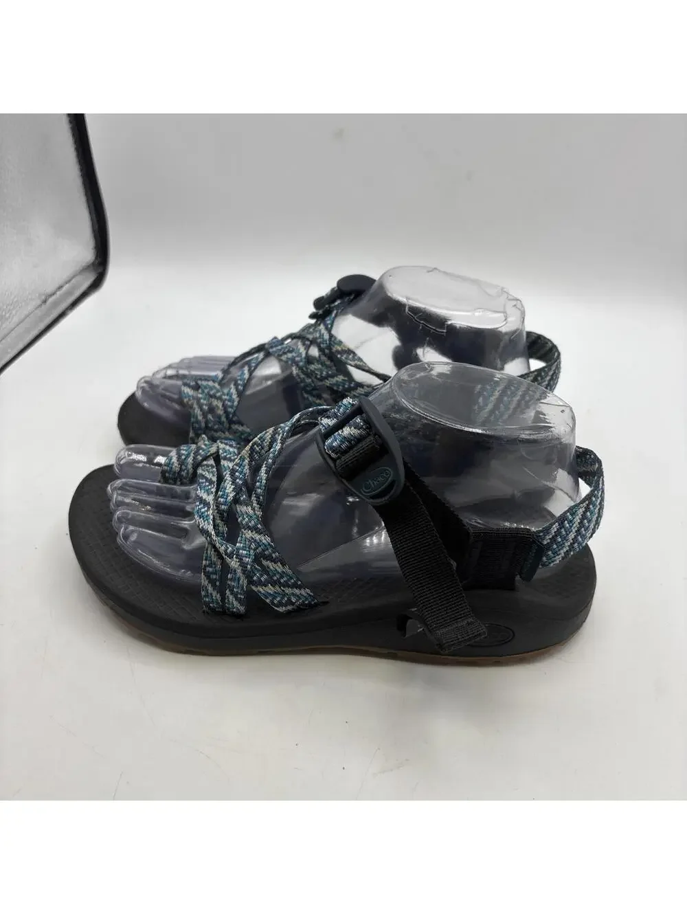 Chaco Blue Double Toe Loop Nylon Sandals Women's Sz 7 US J107232